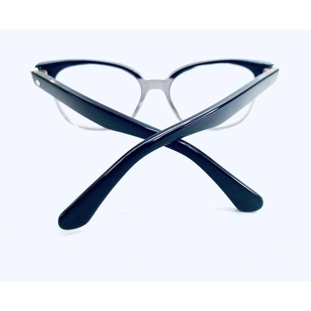 New Kate Spade Black Gray Clear Cat Eye Eyeglasses Carolanne 08A 51 17 140
